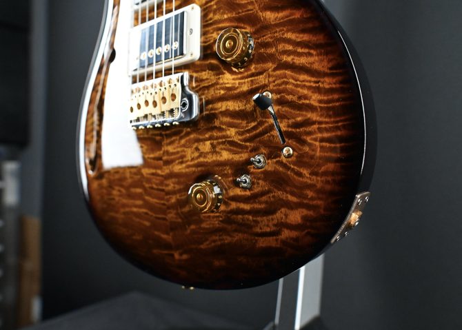 PRS Semi-Hollow Special Quilt 10-Top Black Gold Wraparound Smokeburst #189