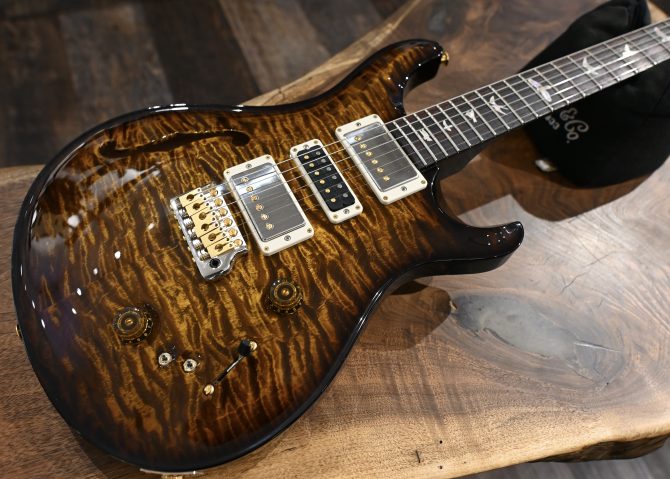 PRS Semi-Hollow Special Quilt 10-Top Black Gold Wraparound Smokeburst #189