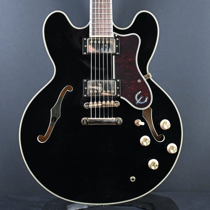 Epiphone Sheraton-II Pro Ebony Thinline Semi-Hollow Ebony