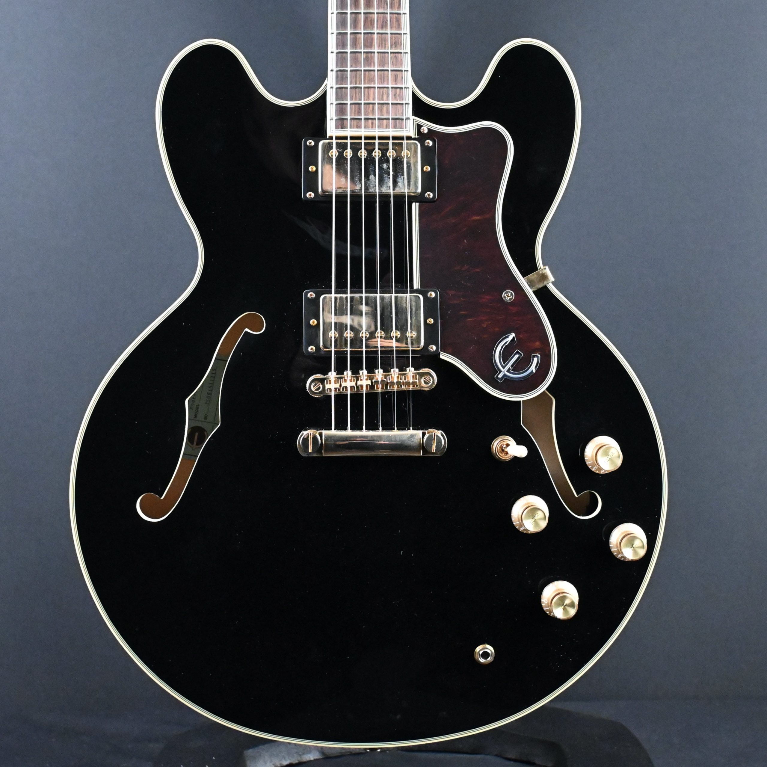 Epiphone Sheraton-II Pro Ebony Thinline Semi-Hollow Ebony - Bay