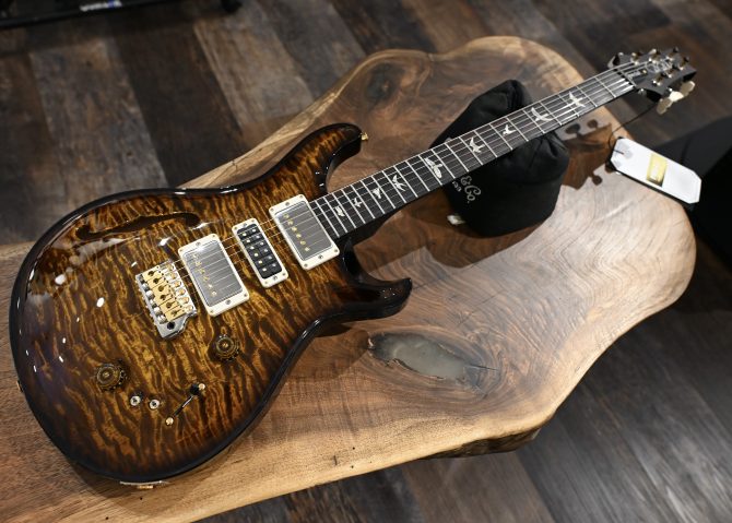 PRS Semi-Hollow Special Quilt 10-Top Black Gold Wraparound Smokeburst #189