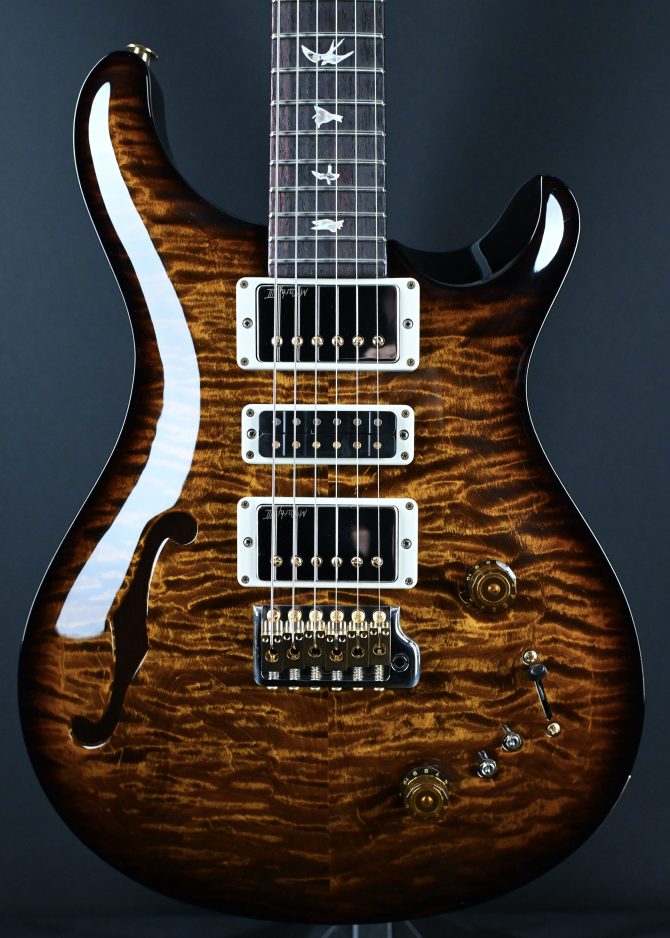 PRS Semi-Hollow Special Quilt 10-Top Black Gold Wraparound Smokeburst #189