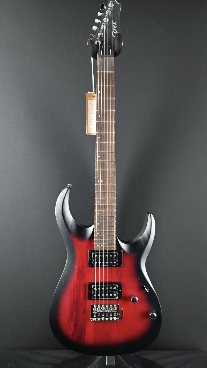 Cort X100OPBB Open Pore Black Cherry Burst #724