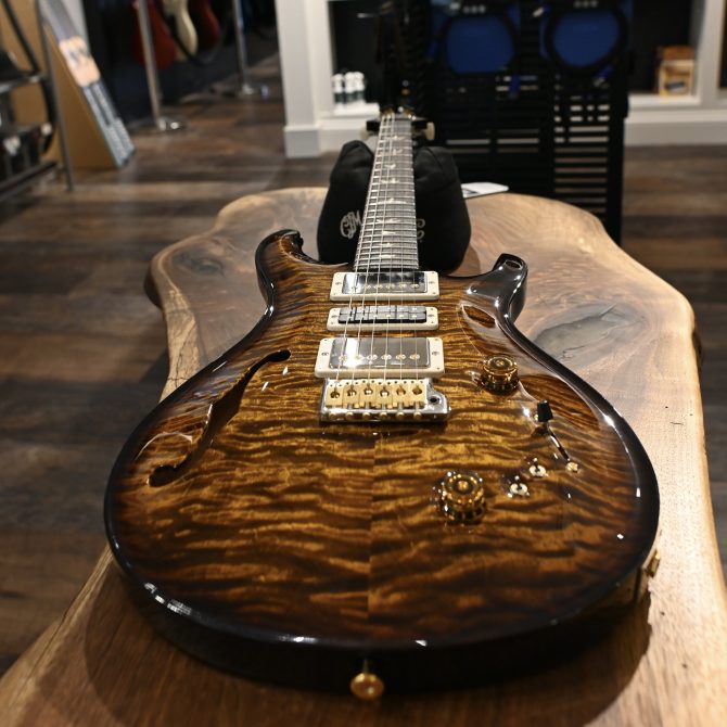 PRS Semi-Hollow Special Quilt 10-Top Black Gold Wraparound Smokeburst #189