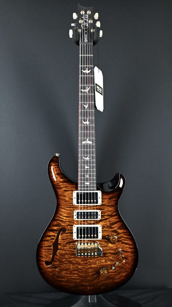 PRS Semi-Hollow Special Quilt 10-Top Black Gold Wraparound Smokeburst #189