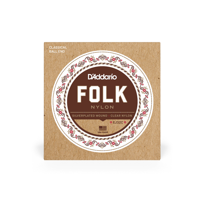 D'Addario Normal Tension Ball End Nylon Classical Guitar Strings EJ32C