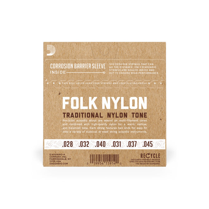 D'Addario Normal Tension Ball End Nylon Classical Guitar Strings EJ32C