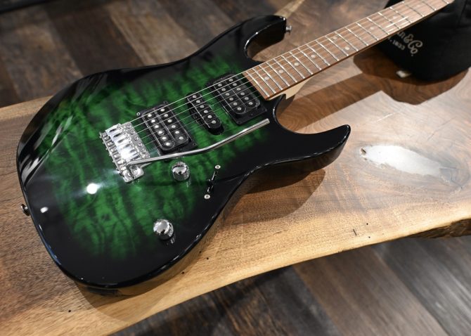Ibanez GRX70QA-TEB Gio Series Transparent Emerald Burst #779