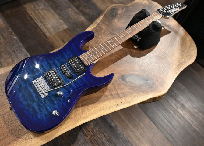 Ibanez GRX70QA-TBB Gio Series Transparent Blue Burst #856