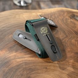 Lock-It Poly Pro Series Dark Green Guitar Strap