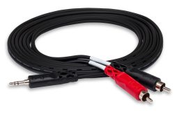 Hosa Stereo Breakout 3.5 mm TRS to Dual RCA 6 ft