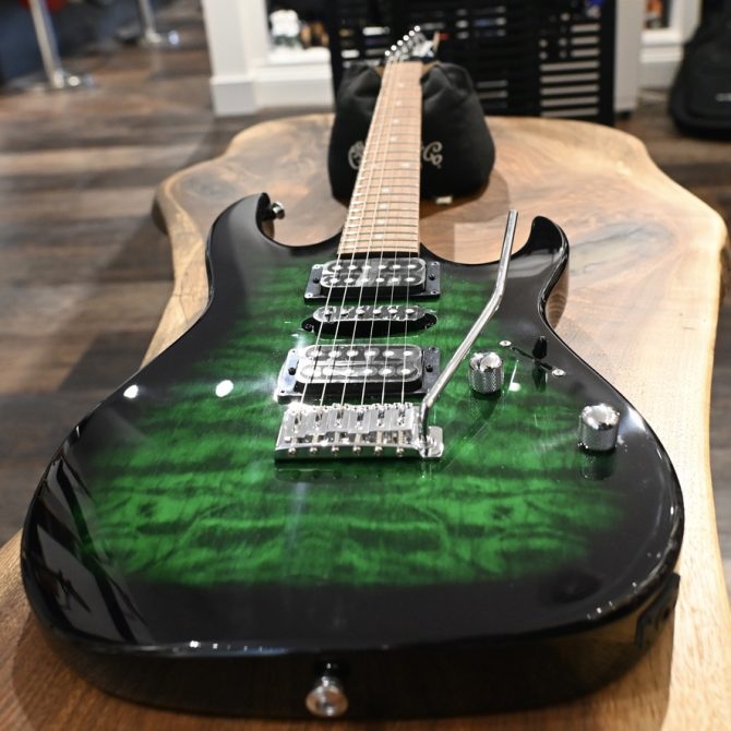 Ibanez GRX70QA-TEB Gio Series Transparent Emerald Burst #779
