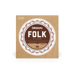 D'Addario Normal Tension Ball End 80/20 Bronze/Clear Nylon Classical Guitar Strings