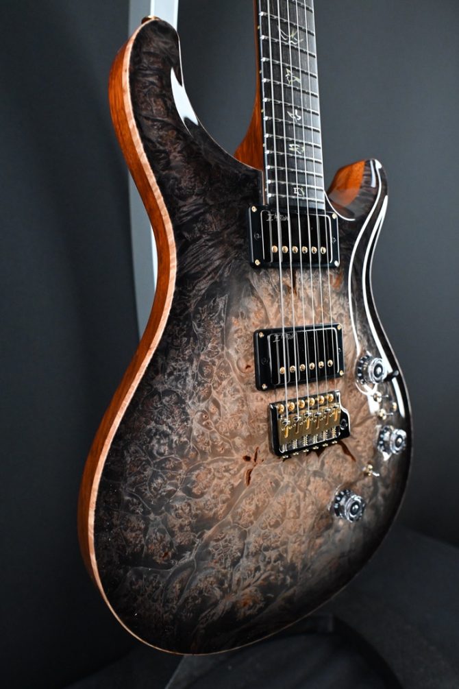 PRS Private Stock #12087 Custom 24/08 Piezo Maple Burl Frostbite Glow
