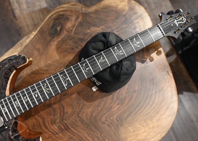 PRS Private Stock #12087 Custom 24/08 Piezo Maple Burl Frostbite Glow