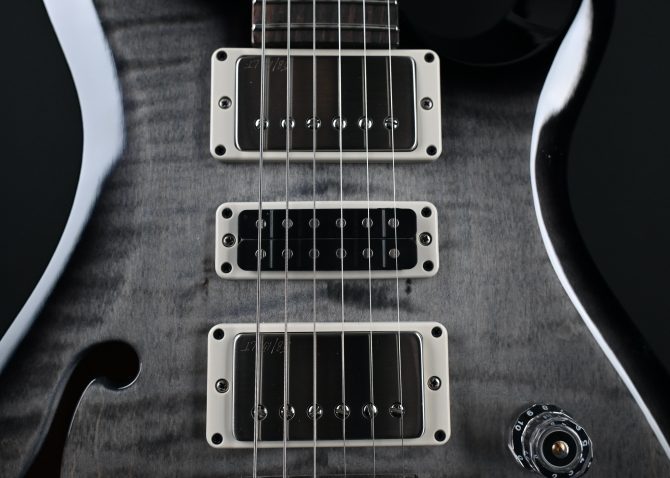 PRS S2 Semi-Hollow Special Faded Gray Black Burst #483