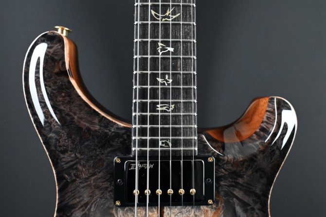 PRS Private Stock #12087 Custom 24/08 Piezo Maple Burl Frostbite Glow