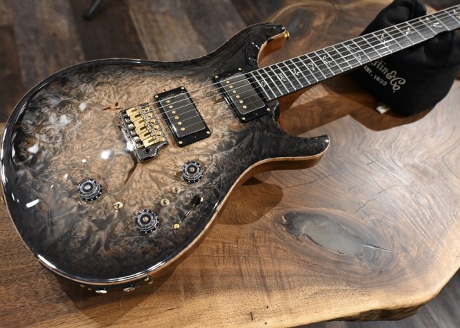 PRS Private Stock #12087 Custom 24/08 Piezo Maple Burl Frostbite Glow