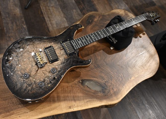 PRS Private Stock #12087 Custom 24/08 Piezo Maple Burl Frostbite Glow