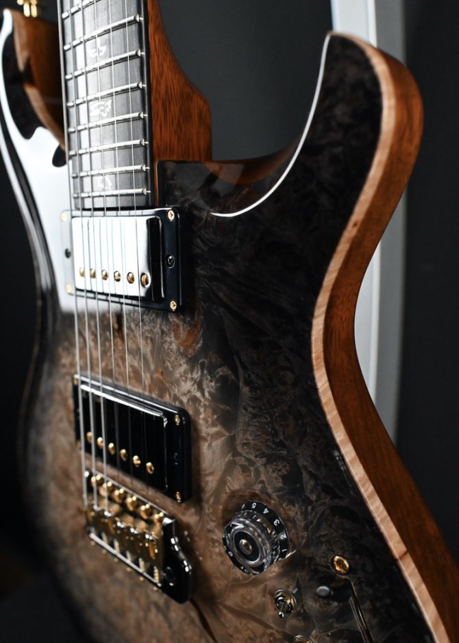 PRS Private Stock #12087 Custom 24/08 Piezo Maple Burl Frostbite Glow