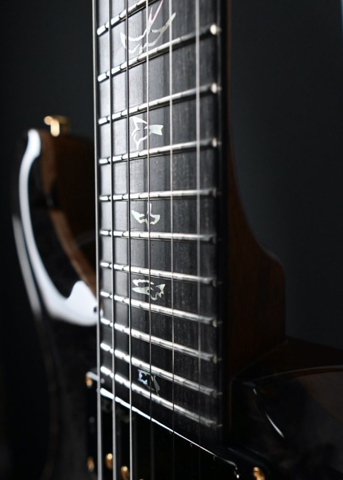 PRS Private Stock #12087 Custom 24/08 Piezo Maple Burl Frostbite Glow