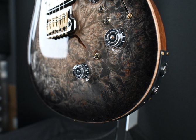 PRS Private Stock #12087 Custom 24/08 Piezo Maple Burl Frostbite Glow