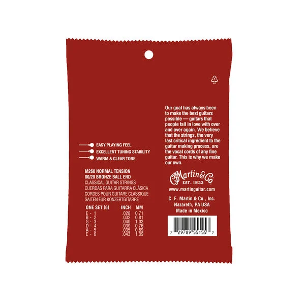Martin Classical Nylon Guitar Strings Normal Tension