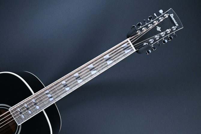 Ibanez AJ7012M1E-BK Black 12-String Acoustic #886