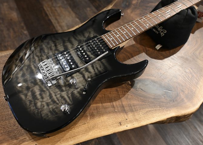 Ibanez GRX70QA-TKS Gio Series Transparent Black Sunburst #475