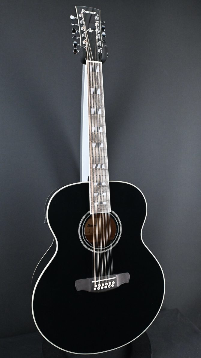 Ibanez AJ7012M1E-BK Black 12-String Acoustic #886