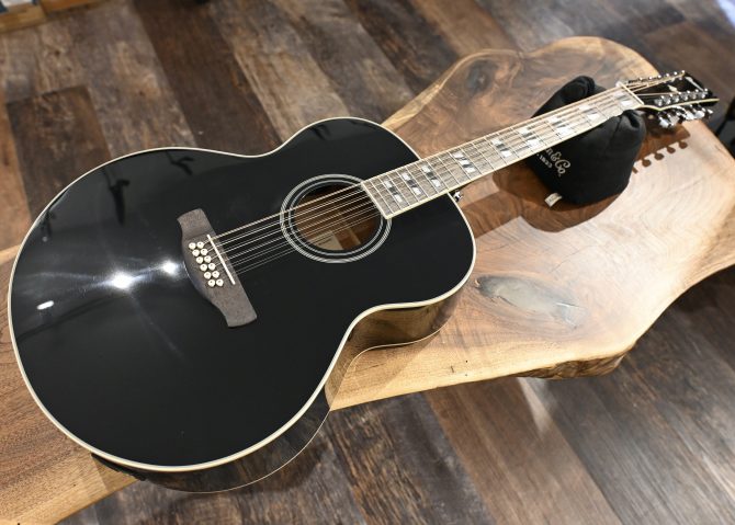 Ibanez AJ7012M1E-BK Black 12-String Acoustic #886