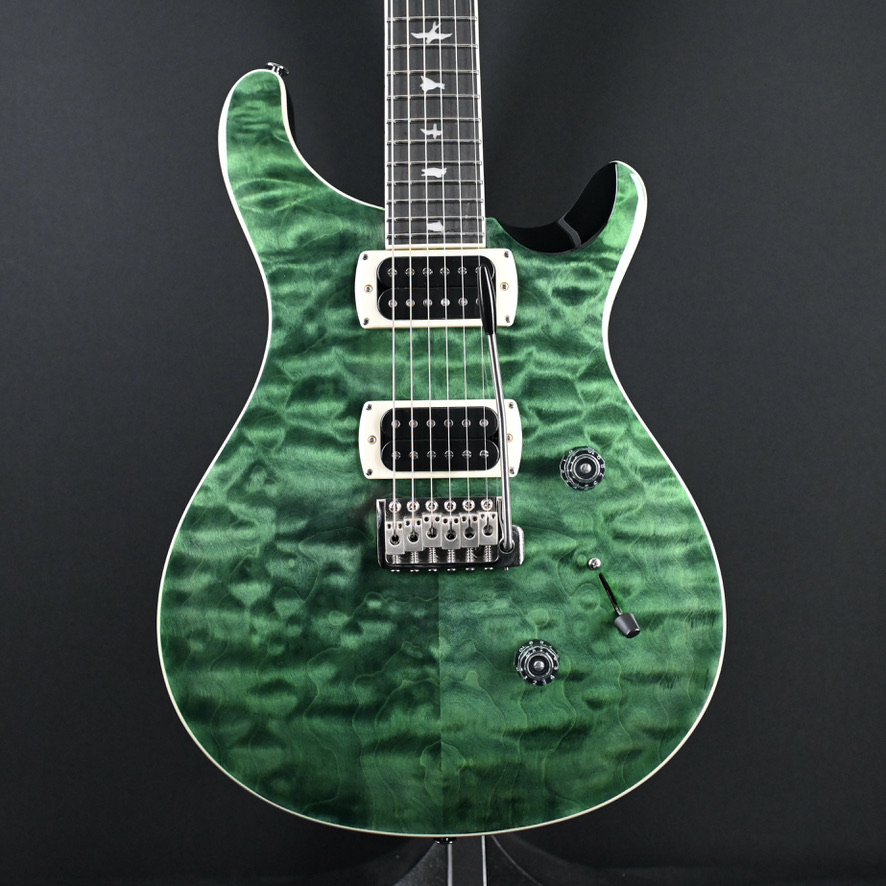 PRS SE Custom 24 Quilt Teal Black #578 - Bay Tunes Guitars