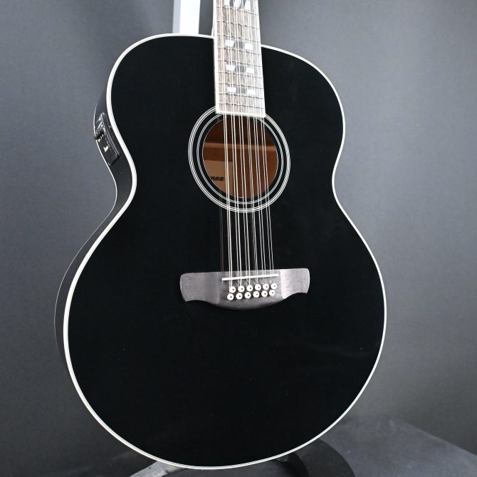 Ibanez AJ7012M1E-BK Black 12-String Acoustic #886