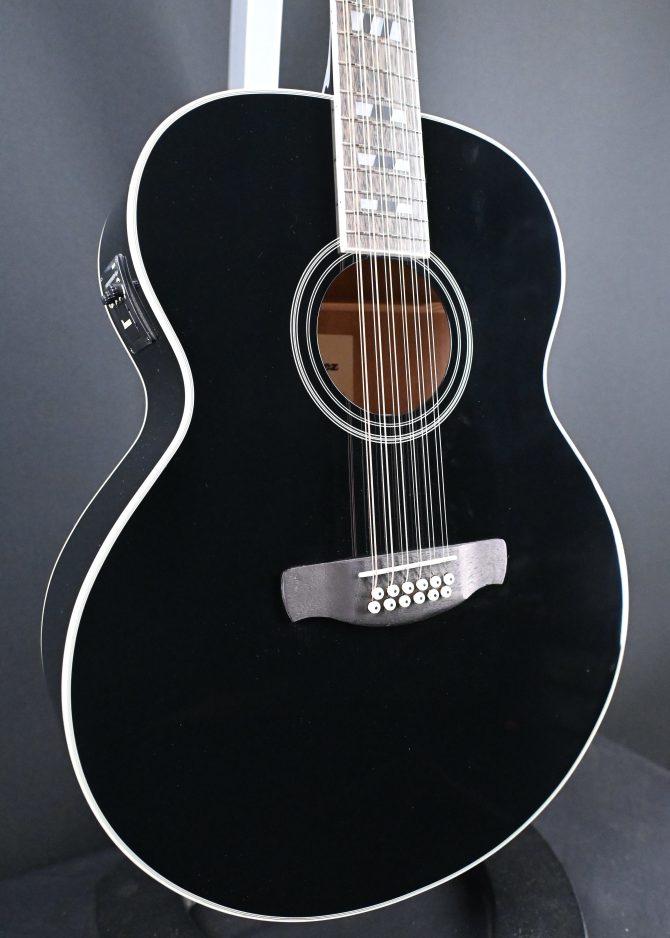 Ibanez AJ7012M1E-BK Black 12-String Acoustic #886