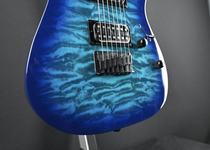 Ibanez GRG7221QA-TBB Transparent Blue Burst 7-String #162