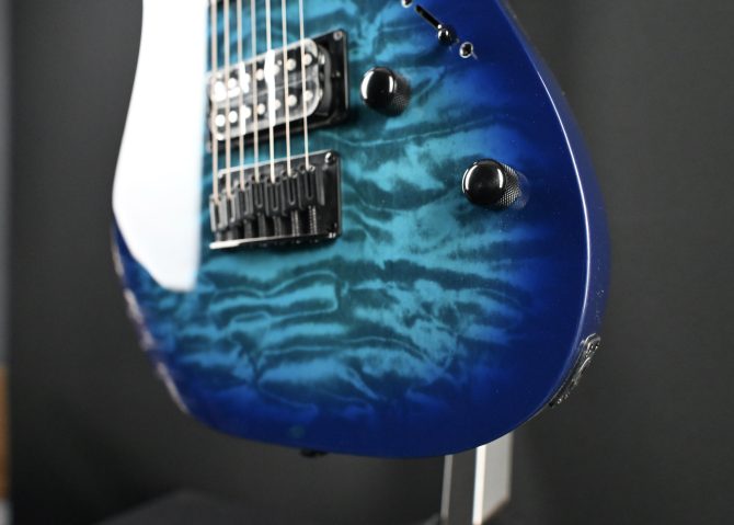 Ibanez GRG7221QA-TBB Transparent Blue Burst 7-String #162