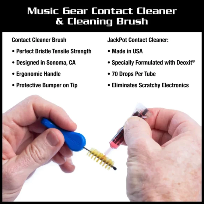 Music Nomad MN287 JackPot Music Gear Contact Cleaner with Deoxit® & Cleaning Brush
