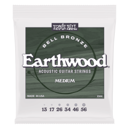 Ernie Ball Medium Earthwood Bell Bronze Acoustic Guitar Strings 13-56