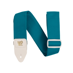 Ernie Ball Polypro Guitar Strap/Bass Strap - Teal w/ White