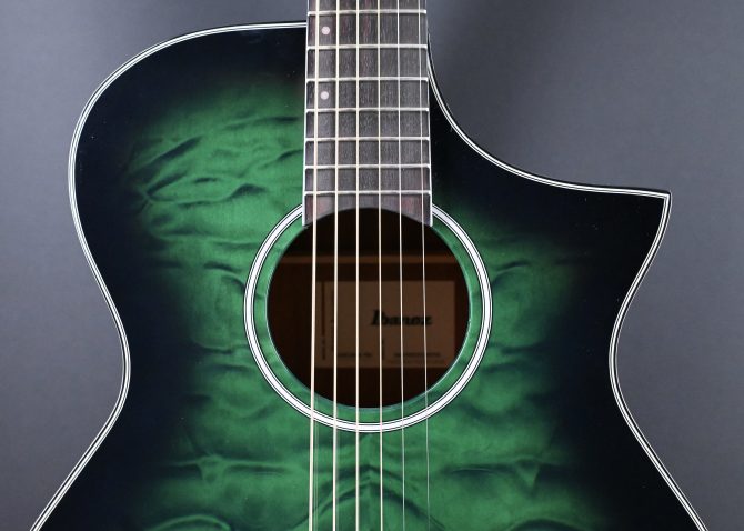 Ibanez AEWC16QA-TEH Transparent Emerald Burst #803