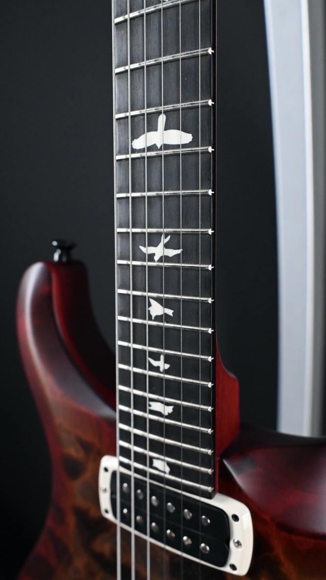 PRS S2 Custom 24-08 Satin Quilt Faded Gray Black Cherry Burst 2024