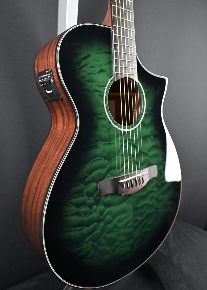 Ibanez AEWC16QA-TEH Transparent Emerald Burst #803