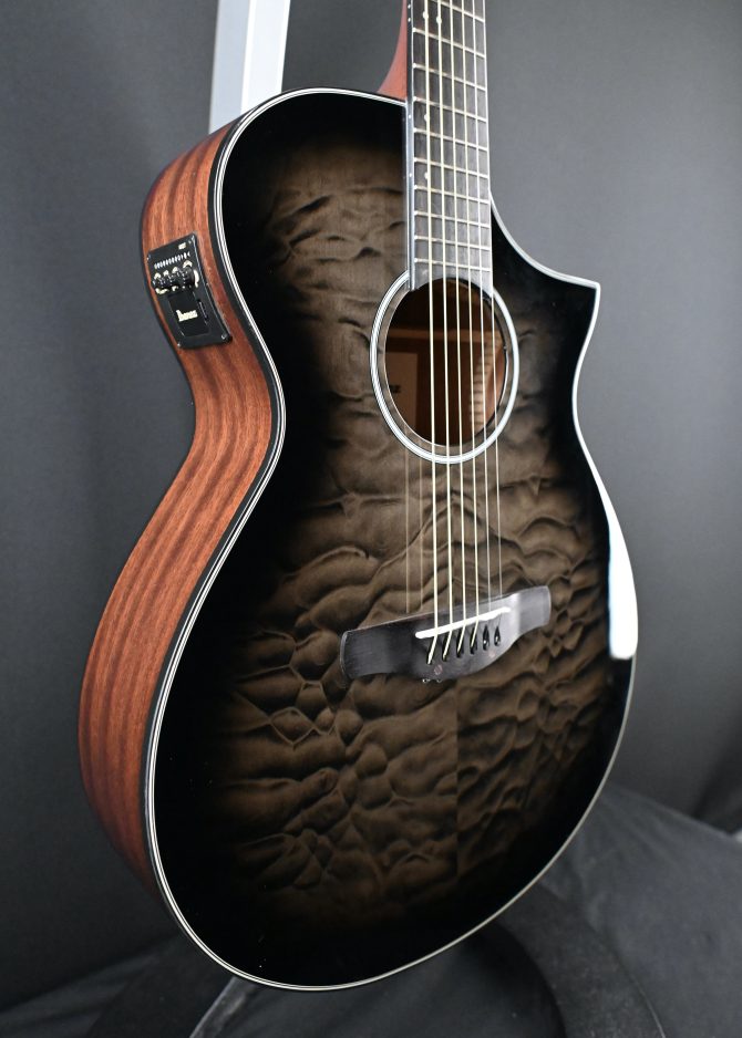 Ibanez AEWC16QA-TKH Transparent Black Sunburst #770