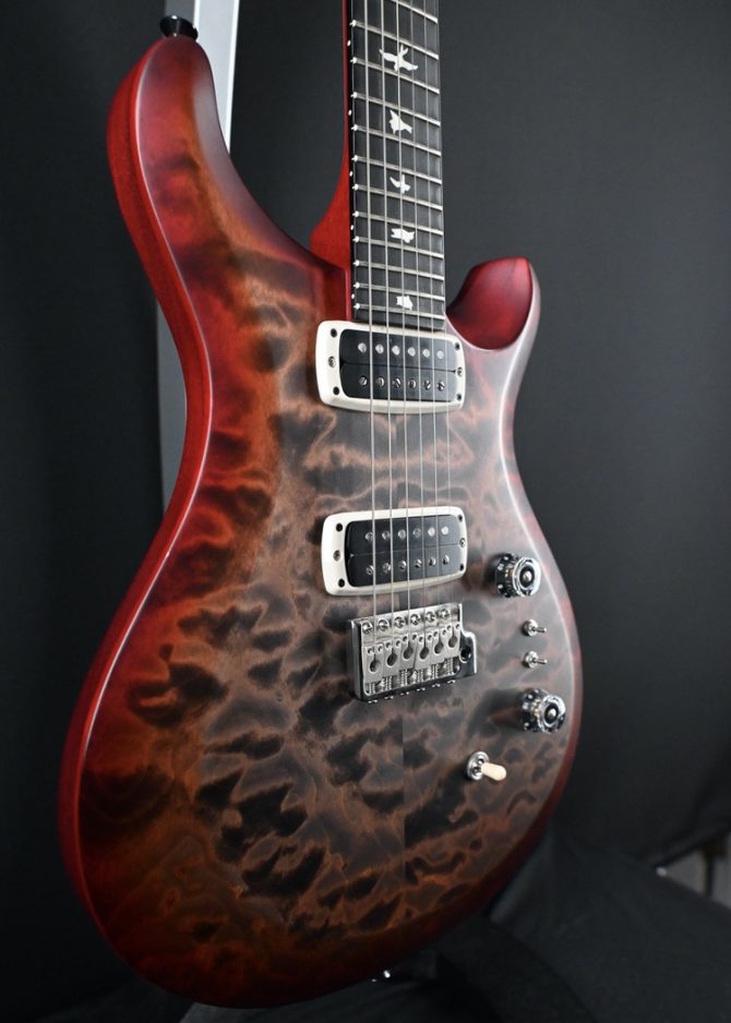 PRS S2 Custom 24-08 Satin Quilt Faded Gray Black Cherry Burst 2024