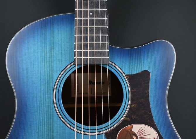 Ibanez AAM50CE-SBO Advanced Acoustic Sapphire Blue Burst #974