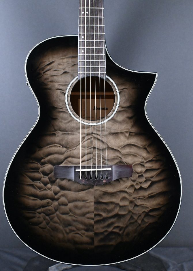 Ibanez AEWC16QA-TKH Transparent Black Sunburst #770