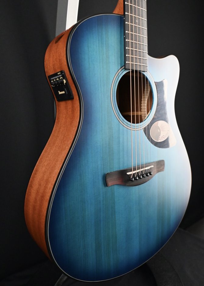 Ibanez AAM50CE-SBO Advanced Acoustic Sapphire Blue Burst #974
