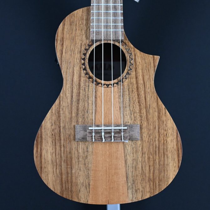 Kala KA-TK-C-CE Teak Tri-Top Concert Ukulele #2501