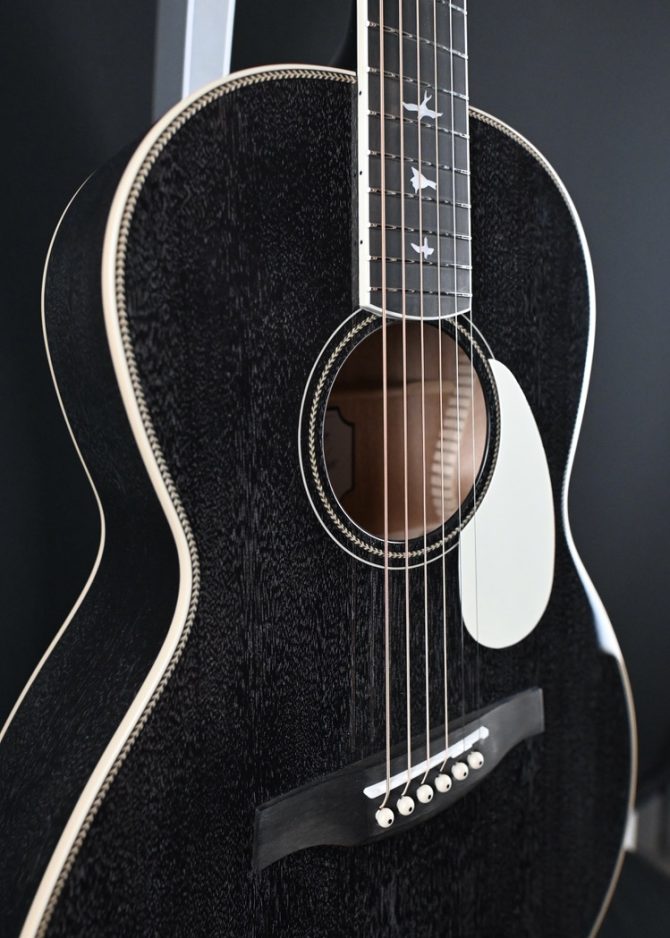 PRS SE P20E Parlor Acoustic Guitar Black Dog Hair #835