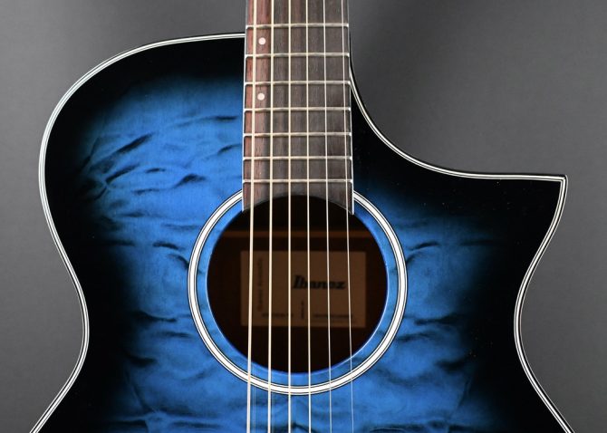 Ibanez AEWC16QA-TLH Transparent Blue Sunburst #756